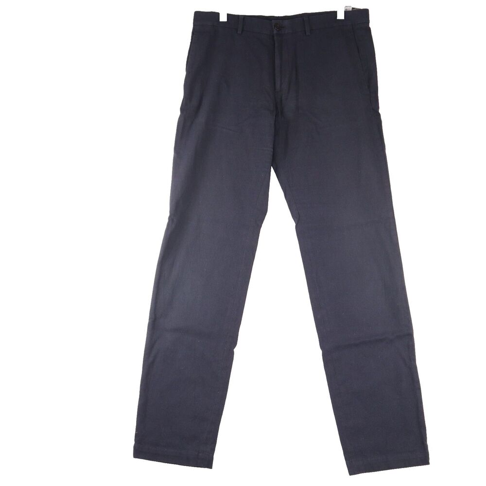 Theory Zaine Rhodes Men's 33Wx31.5L Twill Chino Cotton Dress Pants Slacks Black